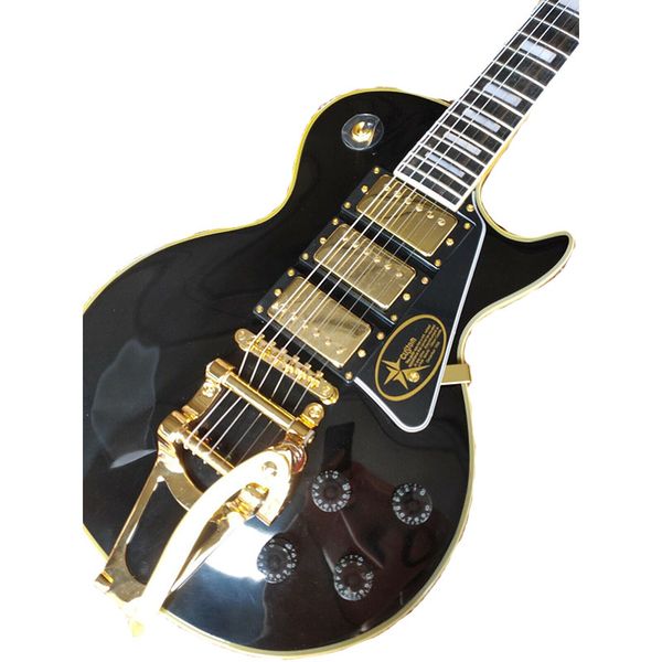 

guitar production plant custom made standard yellow binding electric guitar