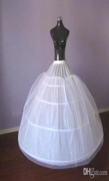 

3 hoop ball gown bone full crinoline petticoat wedding skirt slip new h039369997, White