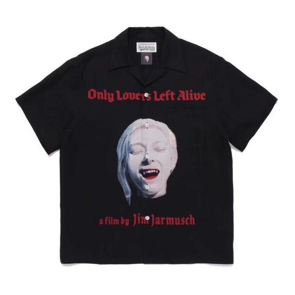 

2023ss hawaii beach shirts men women 1 quality shirt black white, White;black