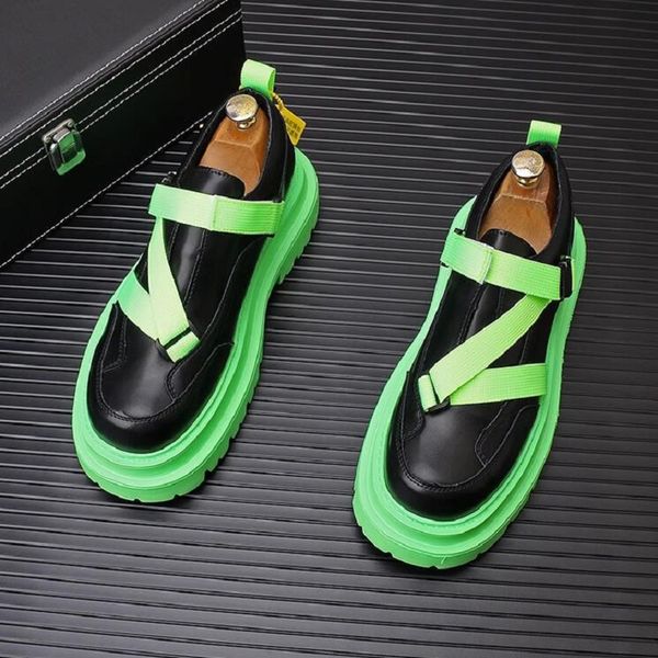 

spring autumn new leather men sneakers casual sports shoes hip hop skateboard shoes chaussure homme 1aa4, Black