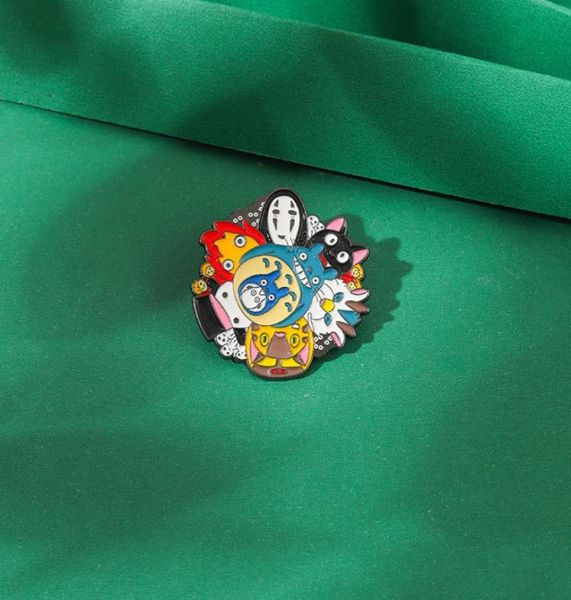 

new punk style alloy brooch cartoon faceless male dragon cat modeling enamel badge accessories whole3848413, Blue