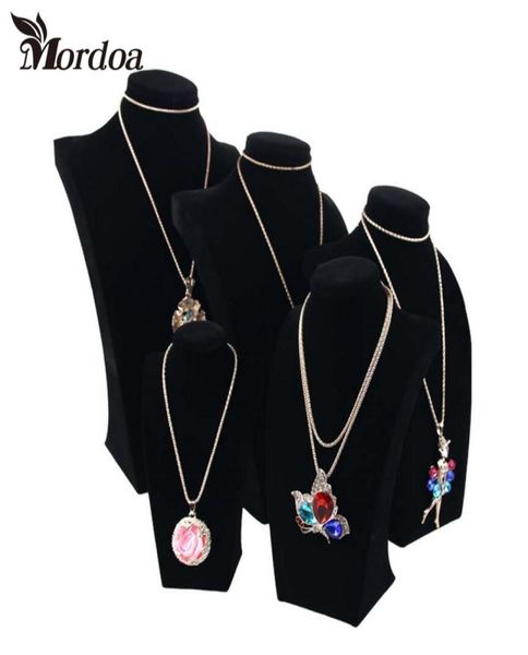 

fashion necklace stand jewelry black model mannequin display necklace pendants holder jewelry organizer shelf neck bust showcase3690863