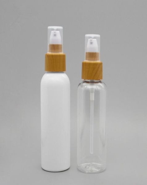 

100ml pet bottle with wood grain cover lotion pump emulsion pump bottles empty cosmetic packaging fast f35826042016
