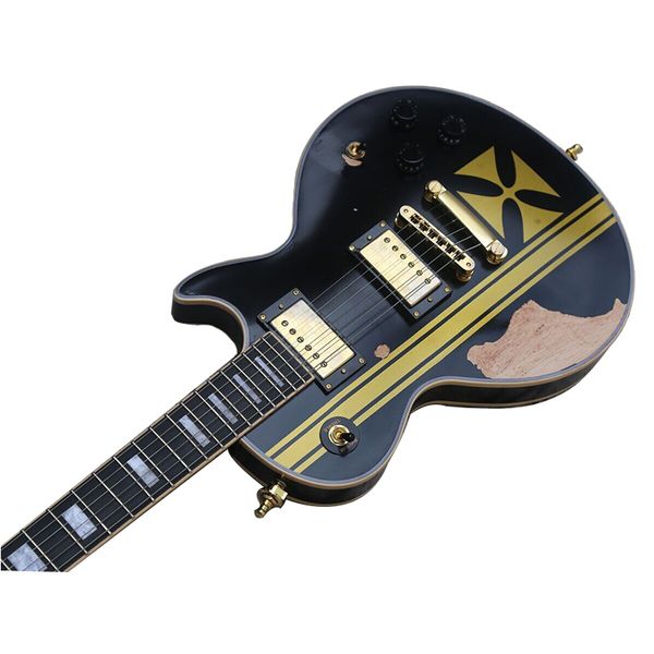 

aged guitar solid maple cap ebony fingerboard quality guitar