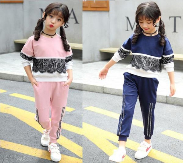 

sports costume for girls lace clothing for girls autumn infant girl clothes spring teenage girls clothing 8 11 13 years6095986, White