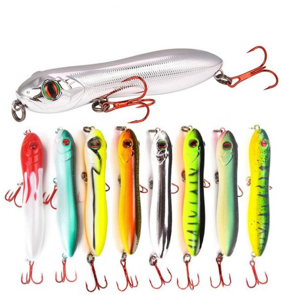 

105cm 161g snake head pencil bait sea fishing lure 3d eyes plastic wobbler floating crankbait with artificial hooks9294438