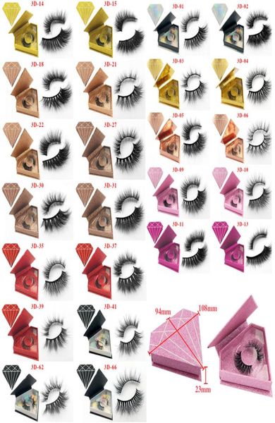 

new diamond box mink eyelashes 3d mink lashes thick handmade full strip lashes cruelty makeup dramatic lashes8036982