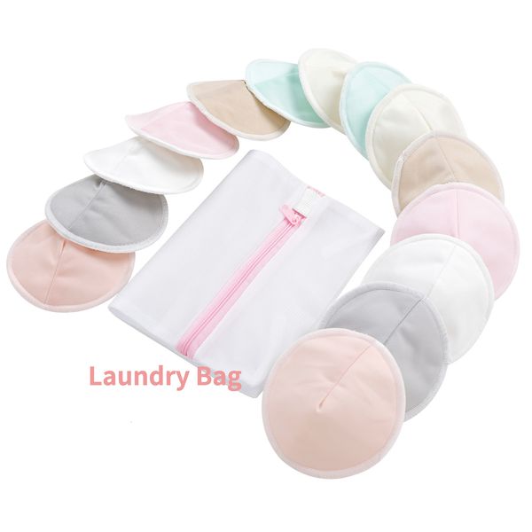 

breast pad 6pcs bamboo fiber nursing pads washable breast pads ultra absorbent anti overflow breast pads reusable pads with laundry bag 2307