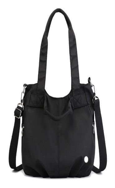 

lu nylon duffel bag yoga handbag gym fitness travel outdoor sports bags shoulder bags 4 colors large capacity waterproof2718412