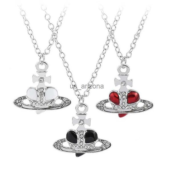 

heart pendant necklace for women retro stud earrings jewelry metal sweater chain fashion necklace gift accessories l230620, Silver
