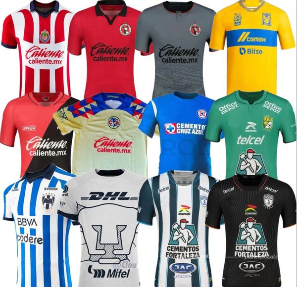 

2023 2024 chivas de guadalajara soccer jerseys tigres 23 24 liga mx i. brizuela a. vega rayados football shirt monterrey atlas fc gonzalez c, Black;yellow
