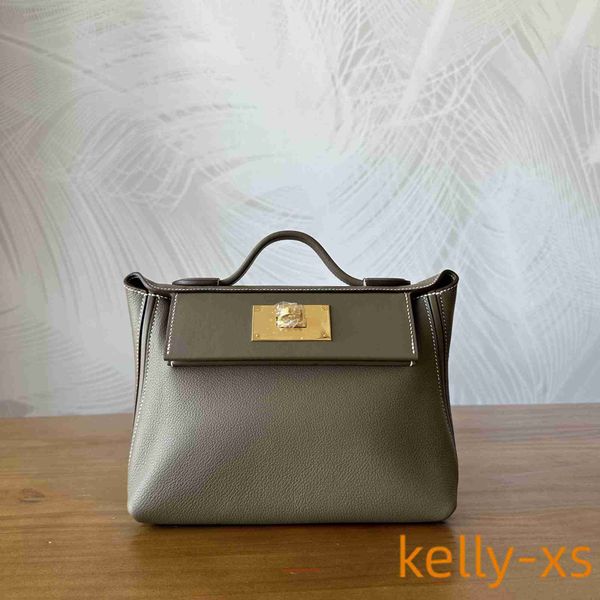 

8a quality h home tote bags for sale full seam handmade wax thread mini2424 bag one shoulder cross body women's elephant grey evercolor