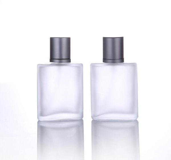 

in stock empty frosted clear square glass spray perfume bottle 100ml refillable glass perfume atomizer for lx26302973644