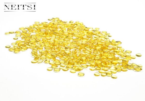 

neitsi 400pcs professional amber fusion keratin hair extension glue tip beads5380811, White