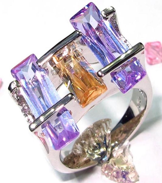 

shunxunze rave reviews wedding rings jewelry accessories for women drop purple champagne cubic zirconia rhodium plated r2117194, Silver