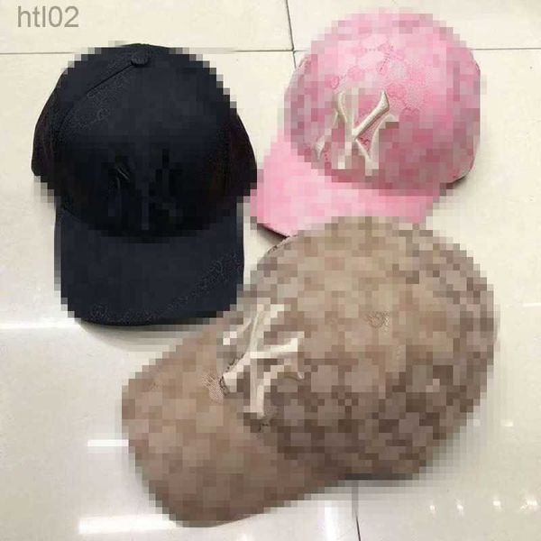 

designer ny hat ball cap new co branded baseball cap leisure fashion old floral all over print big label duck tongue caps for men and women, Blue;gray