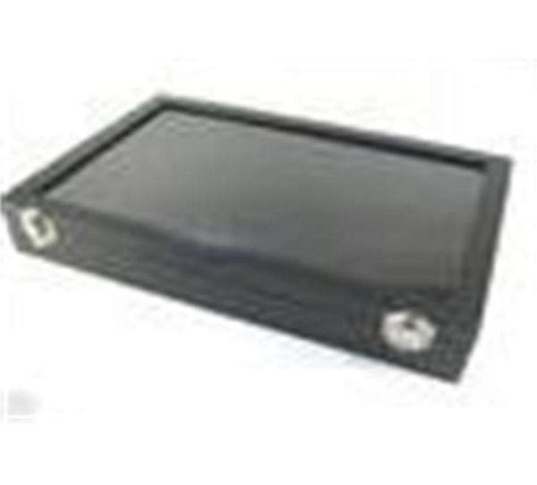 

black glass ring display case box tray showcase multiple styles to choose5646887