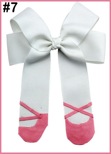 

30pcs 45039039 ballet cheerleading hair bows ballet shoes hair clippies for your ballerina ballet hair bow7287956, Slivery;white