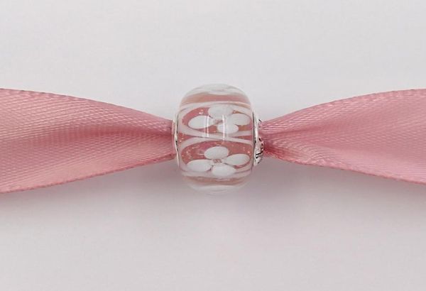 

andy jewel 925 sterling silver beads handmade lampwork pink field of flowers charms fits european p style jewelry bracelets 4537218, Black