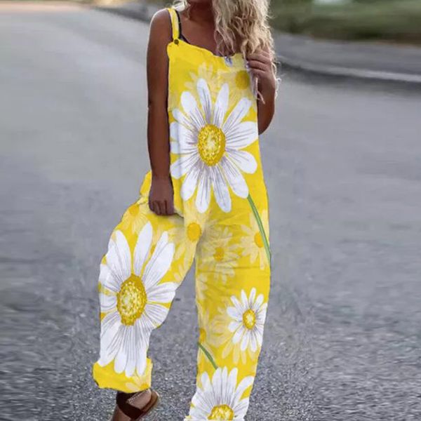 

women's jumpsuits rompers slash neck print loose romper women fashion off shoulder strap playsuit overalls female casual wide leg pants, Black;white