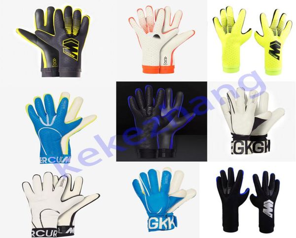 

mercurial touch elite professional goalkeeper gloves no finger protection thickened latex soccer goalie gloves football goalkeeper4627805, Black