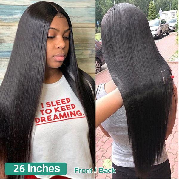 

13x4 full lace wigs human hair lace frontal wig brazilian glueless wig human ready to wear human hair hd lace front wigs, Black;brown