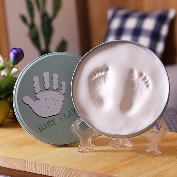 

keepsakes white soft environmental clay infant meaningful handprint souvenir gift kids casting toys round easy making foot printing birth 23