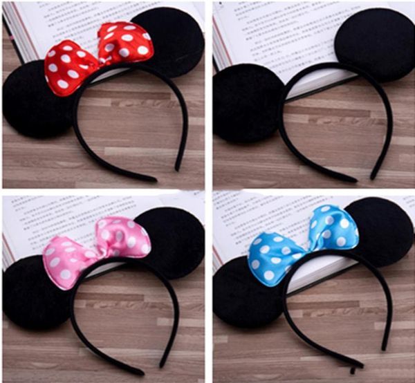

6 colors girls hair accessories mouse ears headband children hair band baby kids cute halloween christmas cosplay headdress hoop a1293852, Slivery;white