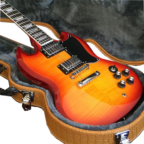 

guitar production plant custom tiger pattern standard electric guitar