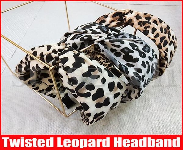 

3 styles vintage women turban leopard prints headband stretch hairbands sport headbands yoga headwrap bandana hair accessori5585210, Black;brown