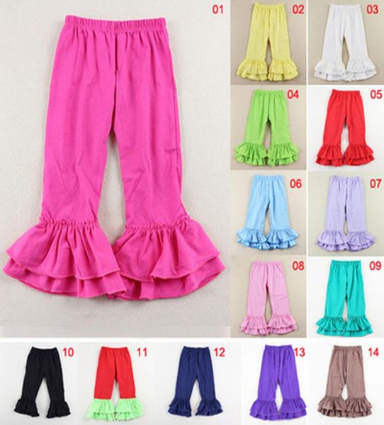 

14 colors ruffle pants baby kids leggings ruffled pant girls solid ruffled cotton leggings christmas pants winter girl 17 years5176773, Blue