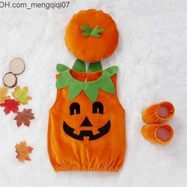

clothing sets clothing sets baby boys girl halloween outfits 3pcs clothes pumpkin suit sleeveless vest hatshoes cosplay pography prop costum, White