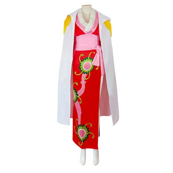 

boa hancock cosplay empire red kimono dress anime clothing halloween costumes for women party, Black;red