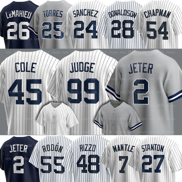 

new 99 aaron judge baseball jerseys derek jeter yankeess carlos rodon yorks josh donaldson gerrit cole lemahieu harrison bader giancarlo sta, Blue;black
