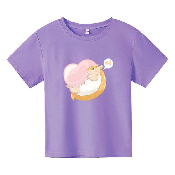 

clothing sets anime the dies in no timetshirt john armadillo cartoon print teeshirt 100 cotton tees for boys and girls children 230630, White