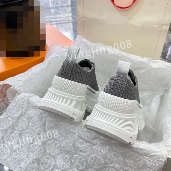 

luxurys popular casual-stylish sneakers shoes brushed leather men knit fabric runner runner trainers man sport shoe xinshidai230410, Black