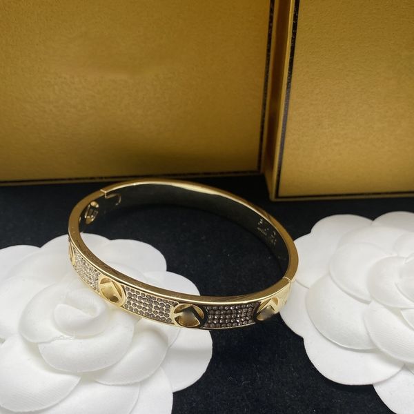 

full diamond gold letters f bracelets mens letter v shape titanium steel bangles charm stainless steel bracelets for women men wholesale 9ki, Golden;silver
