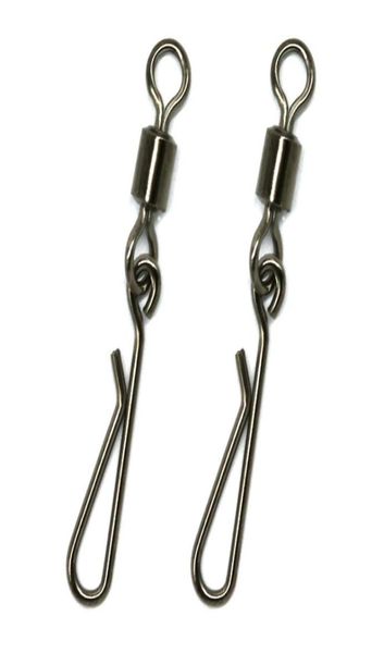 

200 pieceslot rolling swivel with hanging snap carp fishing tackle fast link bass fly fishing lure connector2422426