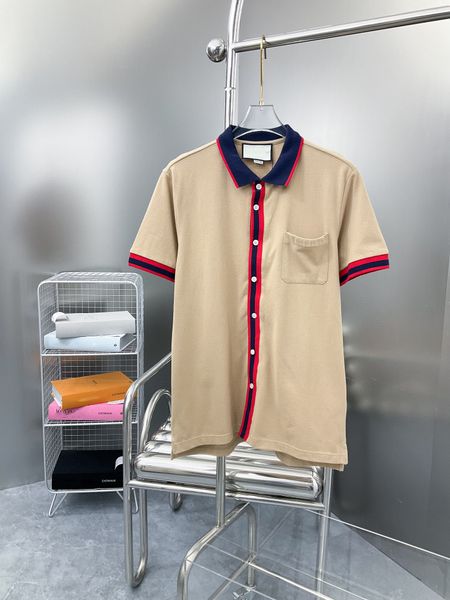 

men's plus tees & polos round t-shirt plus size neck embroidered and printed polar style summer wear with street pure cotton n21d, Black;brown