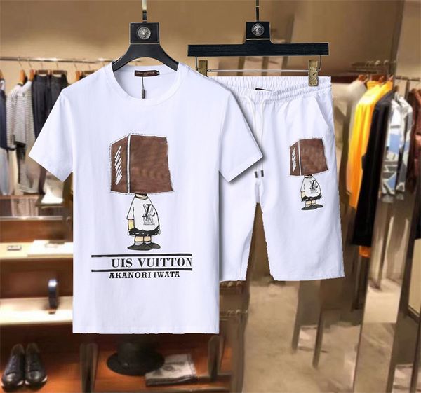 

2023 new designers brand mens tracksuits hooded two piece sets sports outfits letter short sleeve leisure sportswear clothes pure cotton jog, Gray