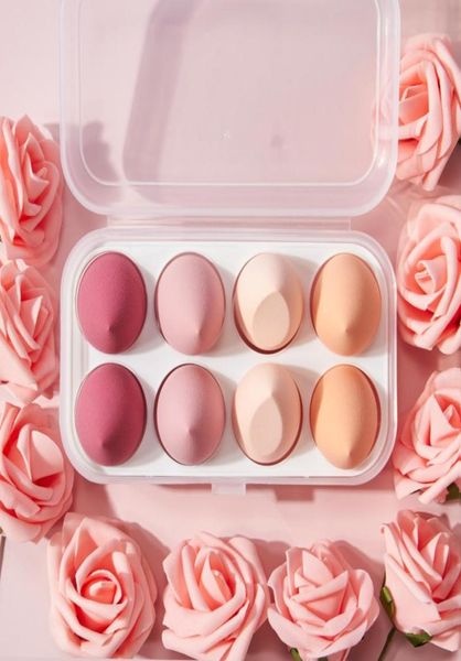 

8 pcs makeup sponge cosmetic puff women girl beauty tool kits smooth blender foundation sponges for face care5347340