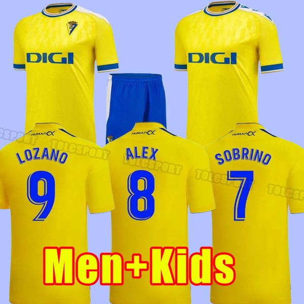 

23 24 cadiz soccer jersey home away a. perea a.negredo camisetas de futbol 2023 2024 lozano alex bodiger juan cala camiseta liga men kids je, Black;yellow