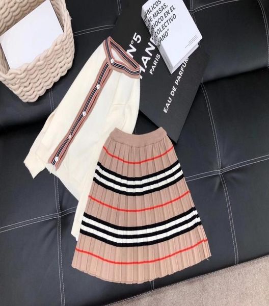 

n super beautiful rabbit velvet covered yarn knit suit sweater plaid skirt autumn and winter girls039 clothing rea9259619, White