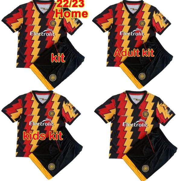 

22 23 leones negros udeg mens soccer jerseys mexico liga mx home chid suit football shirts short sleeve uniforms top, Black