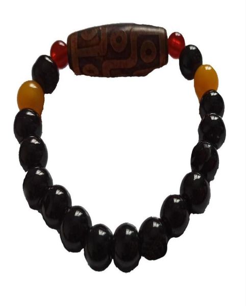 

10mm natural handmade round bead multitreasure beaded bracelet vc14046509, Black