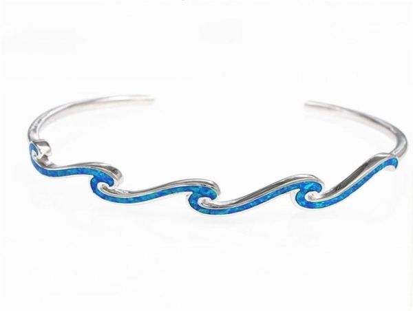 

jzb0225 women039s bangles blue wavy opal bangle jewelry gift 2204131745580, Black
