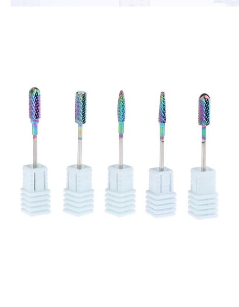 

5pcsset alloy small barrel head nail drill bit set nail tips grinding head1556038