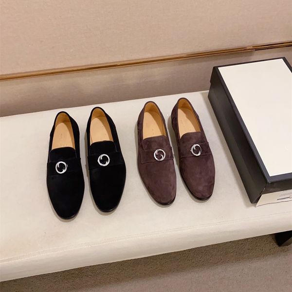 

11 style men's formal party dress shoes gentlemen brand business office genuine leather flats mens designer casual loafers size 38-45, Black