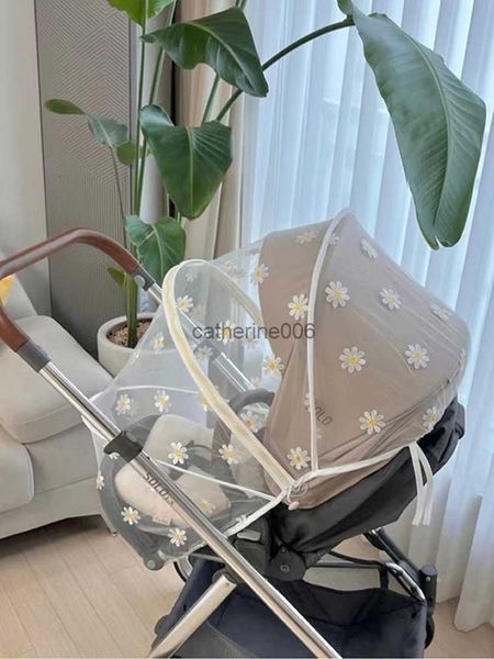 

mosquito nets baby stroller trolley accessories zipper type fly protection children crib summer mesh carriage full cover netting l230625