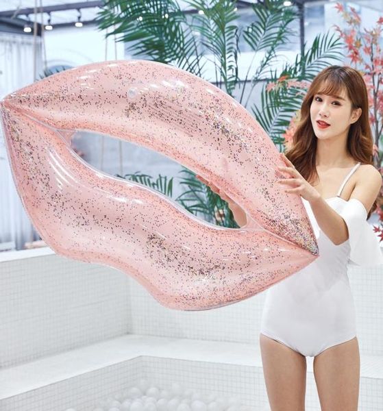 

mount floating bed swimming ring floating ring inflatable red lips floating row water toys inflatable bed factory outlet7778458